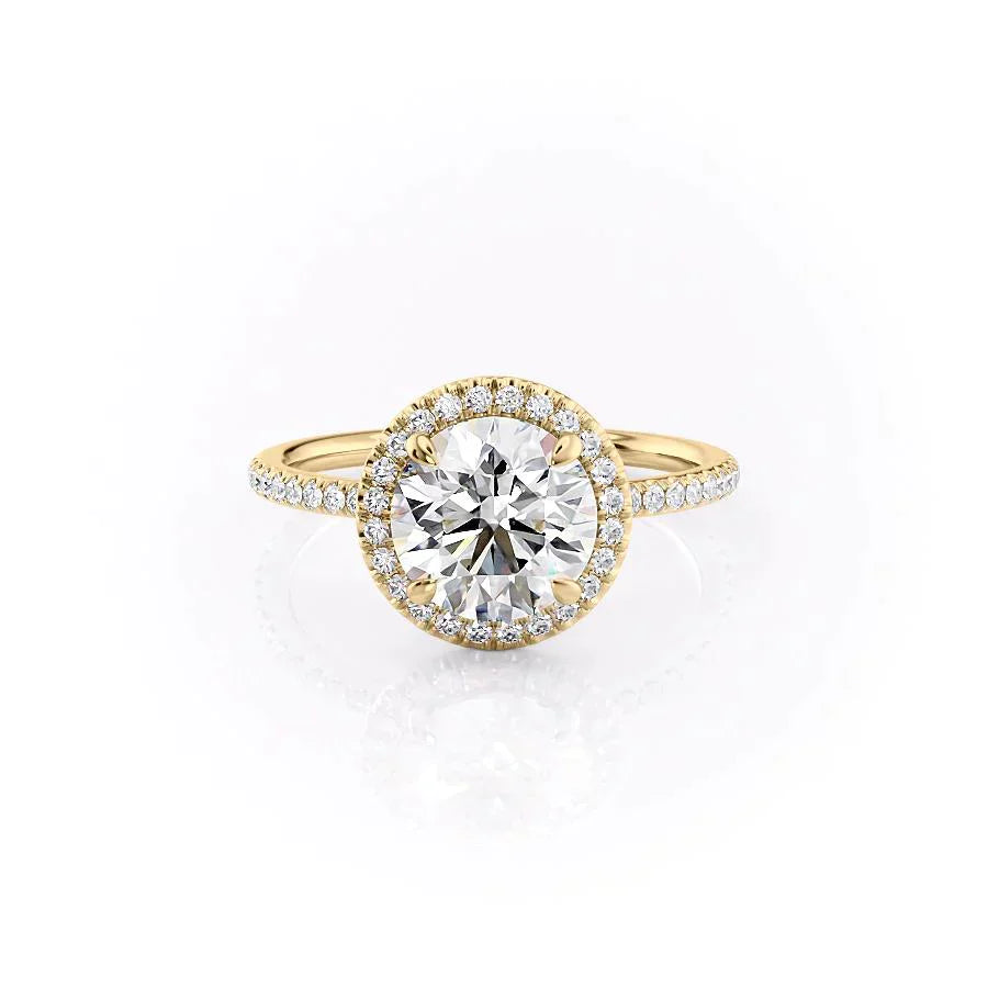 The Michelle Set With A 2.5 Carat Round Lab Diamond