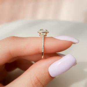 The Michelle Set With A 3 Carat Round Lab Diamond