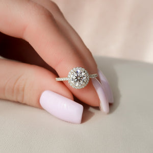The Michelle Set With A 3 Carat Round Lab Diamond