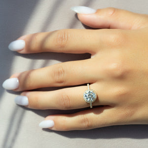 The Michelle Set With A 3 Carat Round Lab Diamond
