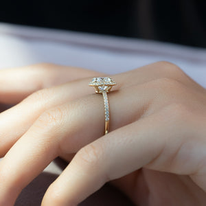 The Michelle Set With A 3 Carat Round Lab Diamond