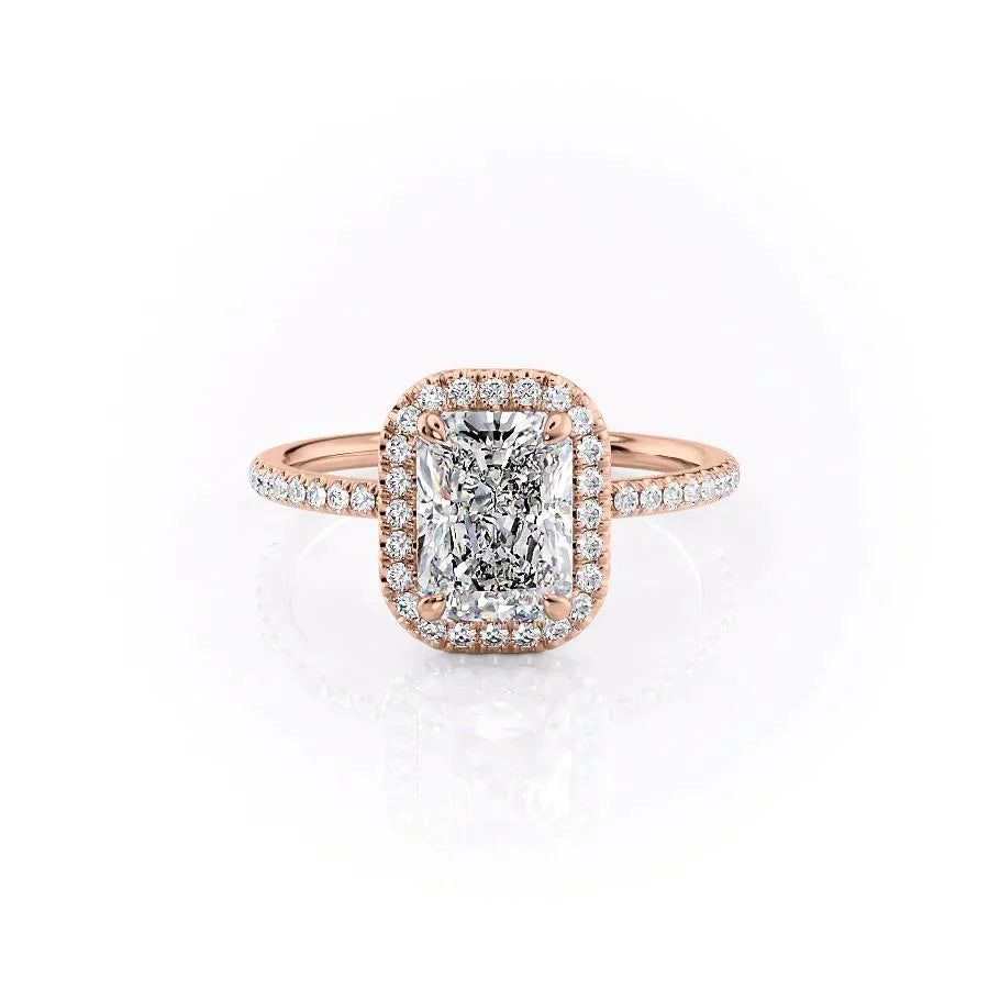 The Michelle Set With A 3 Carat Radiant Lab Diamond