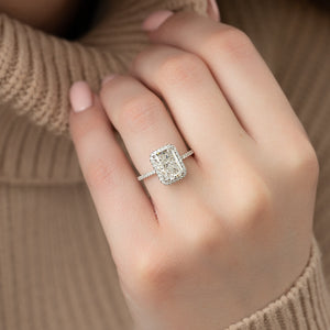 The Michelle Set With A 3 Carat Radiant Lab Diamond