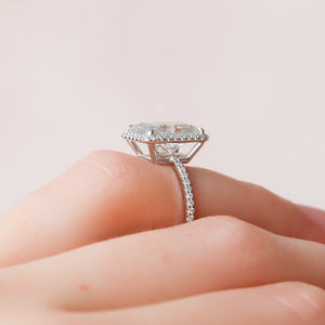 The Michelle Set With A 3 Carat Radiant Lab Diamond