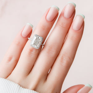 The Michelle Set With A 3 Carat Radiant Lab Diamond