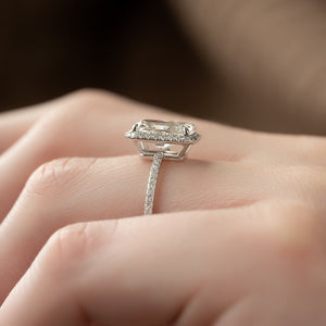 The Michelle Set With A 3 Carat Radiant Lab Diamond