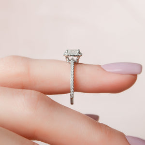 The Michelle Set With A 3 Carat Radiant Lab Diamond