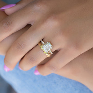 The Michelle Set With A 2.5 Carat Radiant Lab Diamond