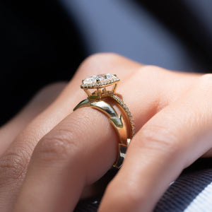The Michelle Set With A 2.5 Carat Radiant Lab Diamond
