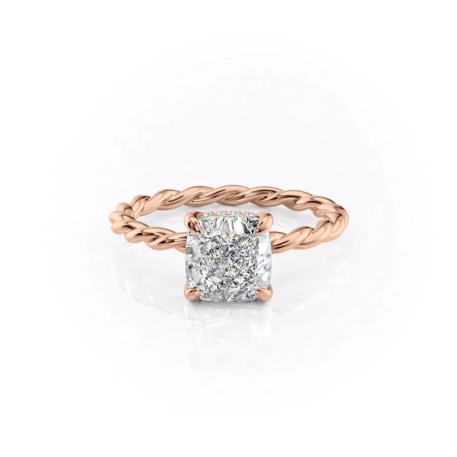 The Alice Set With A 3 Carat Cushion Lab Diamond