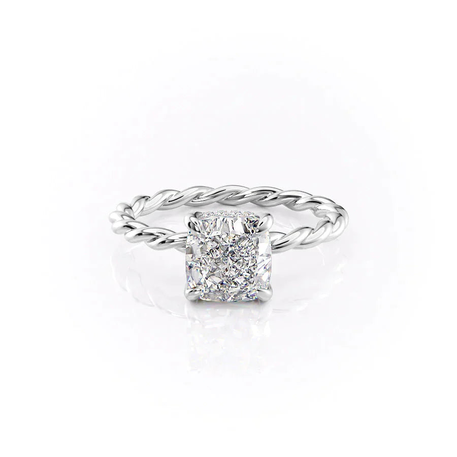 The Alice Set With A 1.5 Carat Cushion Lab Diamond