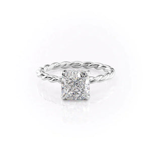 The Alice Set With A 3 Carat Cushion Lab Diamond