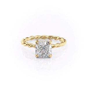 The Alice Set With A Cushion Moissanite