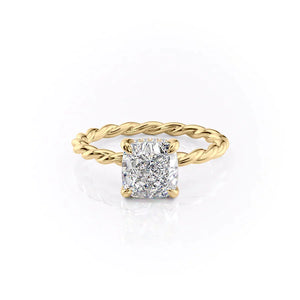 The Alice Set With A 2 Carat Cushion Lab Diamond