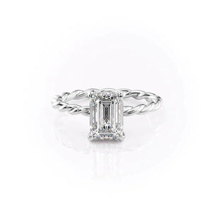 The Alice Set With A 3 Carat Emerald Lab Diamond