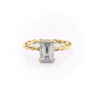 The Alice Set With A 3 Carat Emerald Lab Diamond