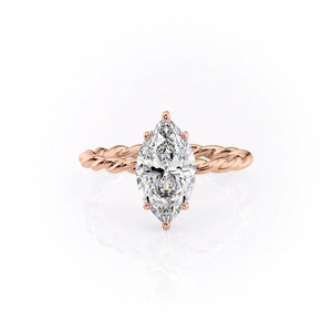 The Alice Set With A 1.5 Carat Marquise Moissanite