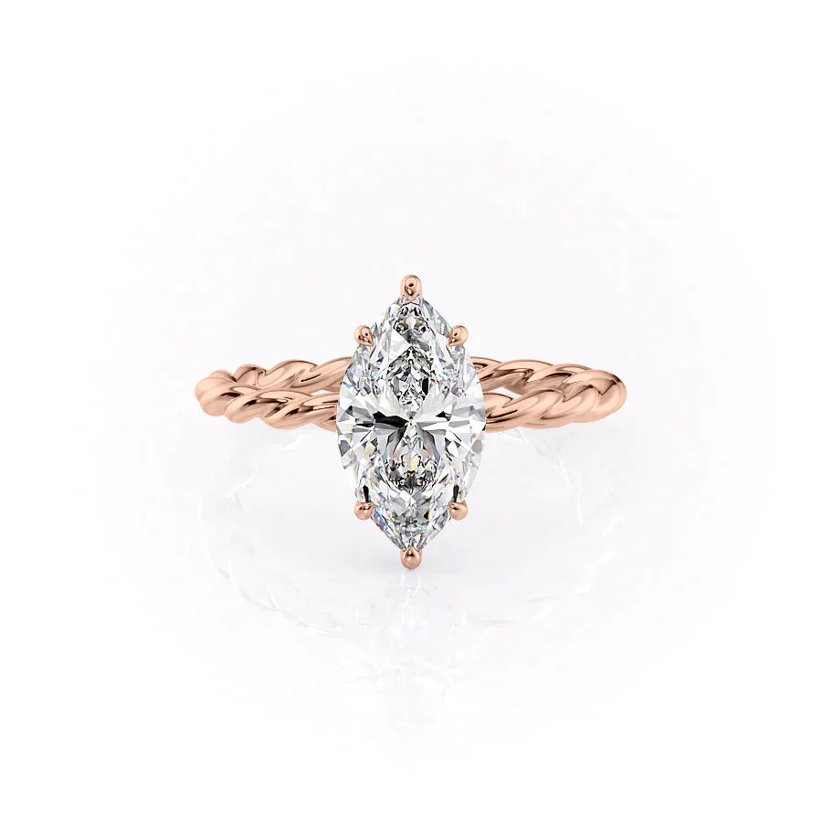 The Alice Set With A 2 Carat Marquise Lab Diamond