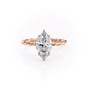 The Alice Set With A 2 Carat Marquise Lab Diamond