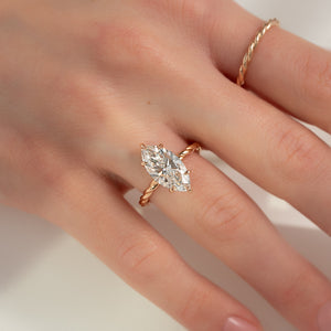 The Alice Set With A 1 Carat Marquise Lab Diamond
