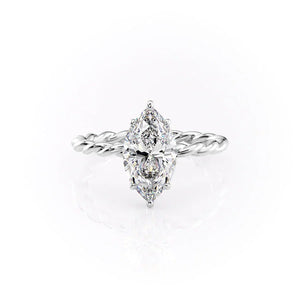 The Alice Set With A 1 Carat Marquise Moissanite
