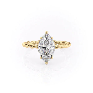 The Alice Set With A 1 Carat Marquise Lab Diamond