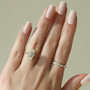 The Alice Set With A 3 Carat Marquise Lab Diamond