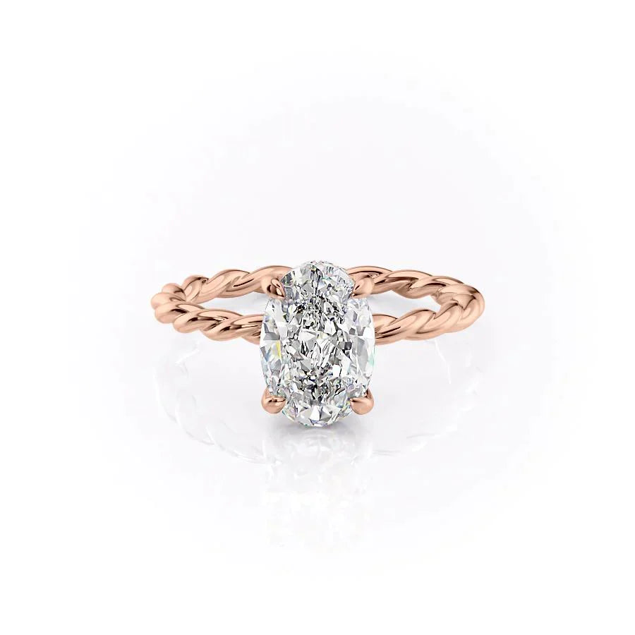 The Alice Set With A 2.5 Carat Oval Lab Diamond