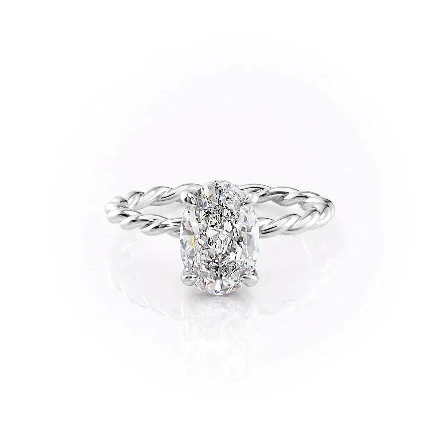 The Alice Set With A 1 Carat Oval Lab Diamond