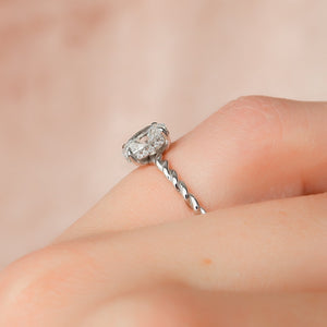 The Alice Set With A 3 Carat Oval Lab Diamond