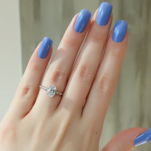 The Alice Set With A 3 Carat Oval Lab Diamond