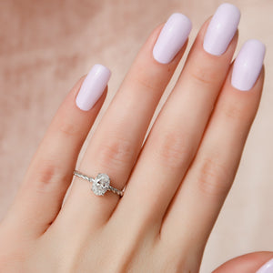 The Alice Set With A 3 Carat Oval Lab Diamond