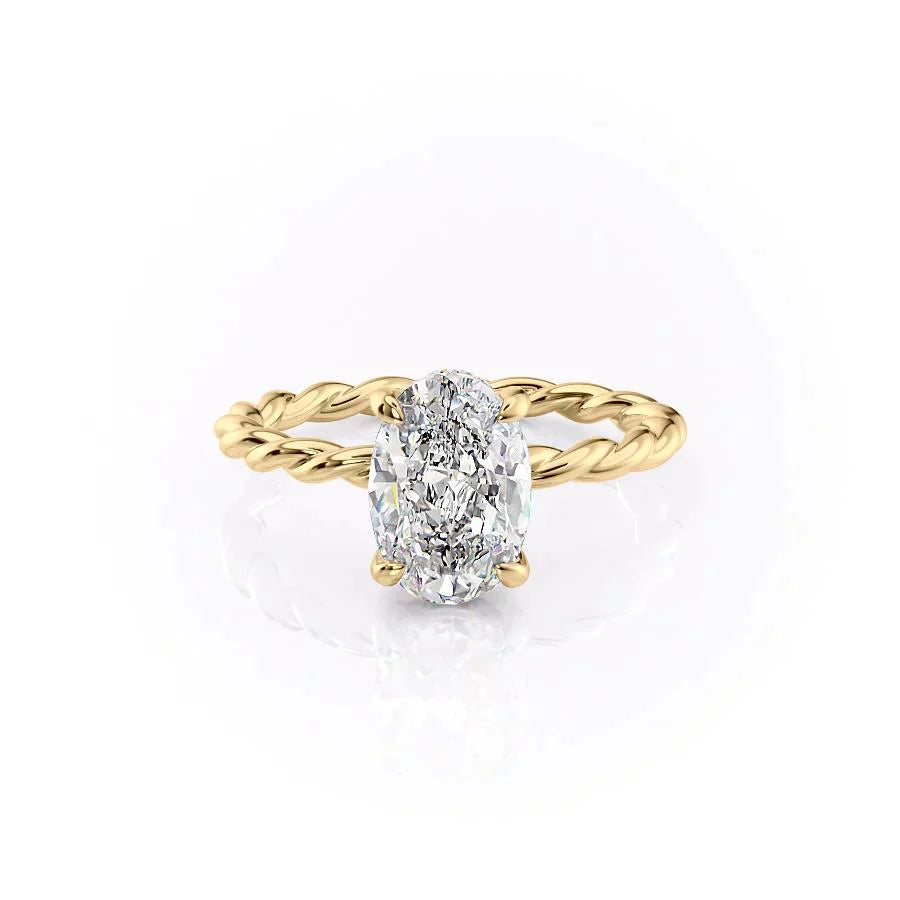 The Alice Set With A 1 Carat Oval Lab Diamond