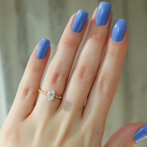 The Alice Set With A 2 Carat Oval Lab Diamond