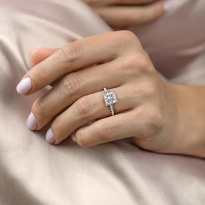 The Alice Set With A 2 Carat Princess Lab Diamond