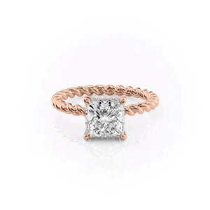 The Alice Set With A 2.5 Carat Princess Lab Diamond