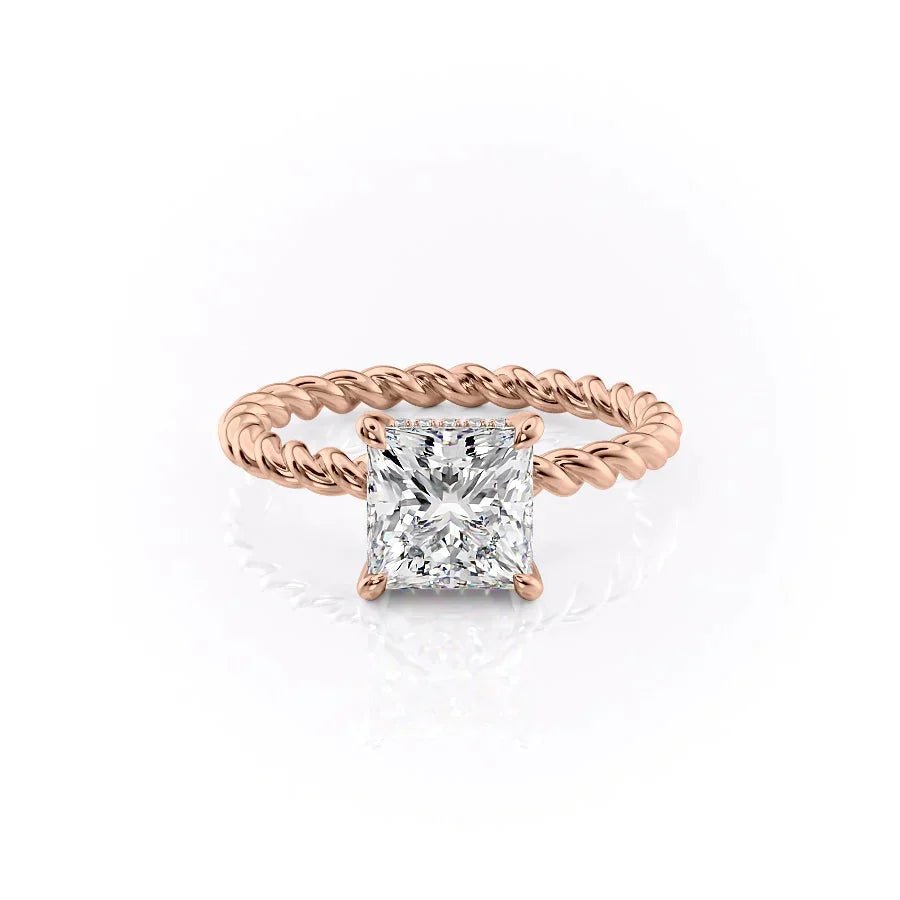 The Alice Set With A 3 Carat Princess Lab Diamond