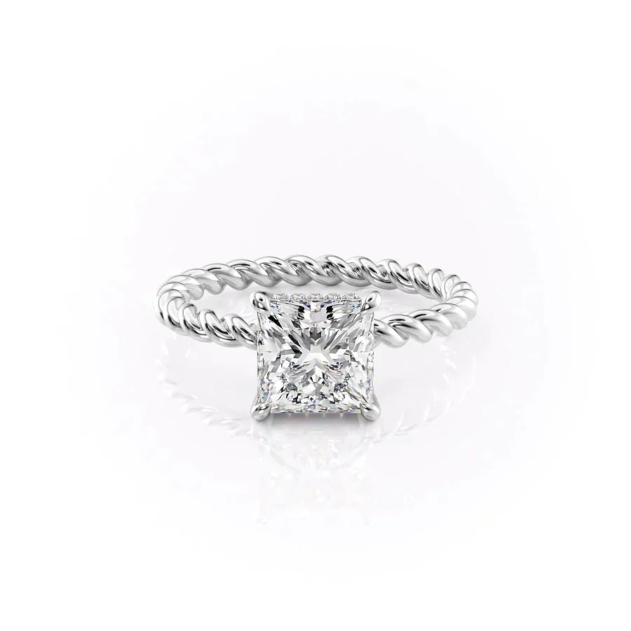 The Alice Set With A 2.5 Carat Princess Lab Diamond