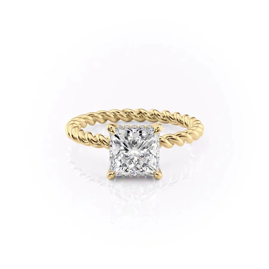 The Alice Set With A 3 Carat Princess Lab Diamond