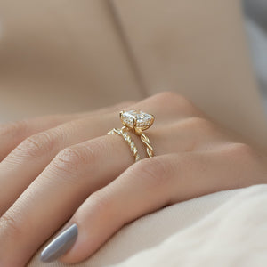 The Alice Set With A Princess Moissanite