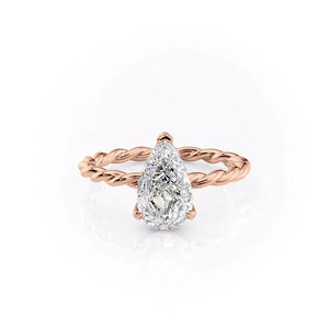The Alice Set With A 1 Carat Pear Lab Diamond