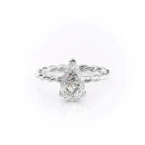 The Alice Set With A 2.5 Carat Pear Lab Diamond