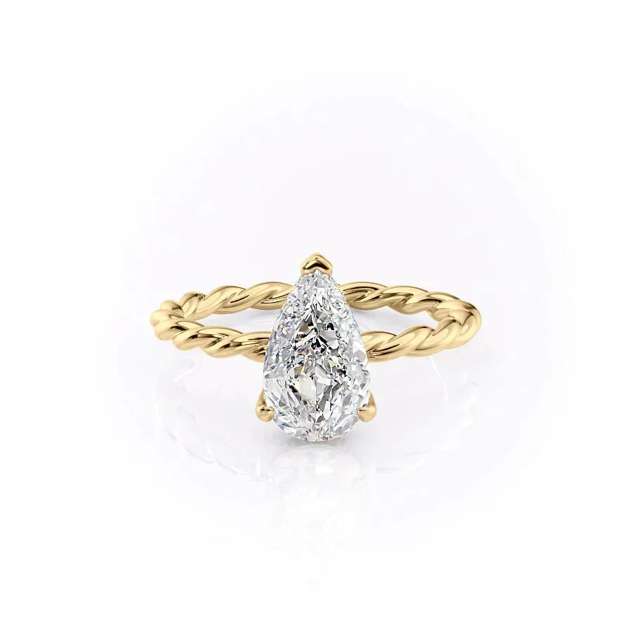 The Alice Set With A 2.5 Carat Pear Lab Diamond