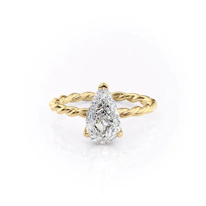 The Alice Set With A 1.5 Carat Pear Lab Diamond