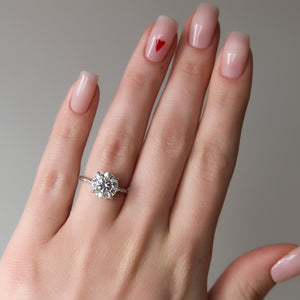 The Alice Set With A 3 Carat Round Lab Diamond