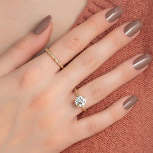 The Alice Set With A Round Moissanite