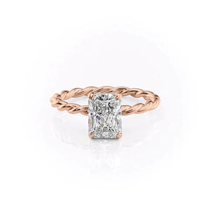 The Alice Set With A 1.5 Carat Radiant Lab Diamond