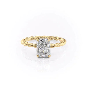 The Alice Set With A 1.5 Carat Radiant Lab Diamond