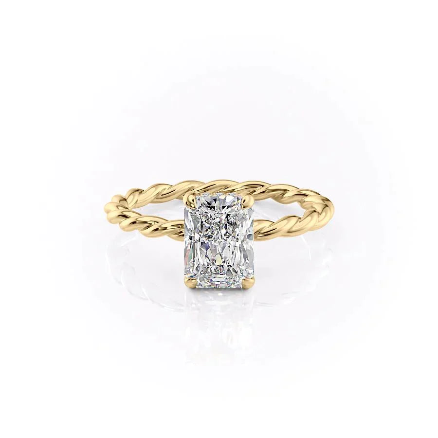 The Alice Set With A 1 Carat Radiant Lab Diamond