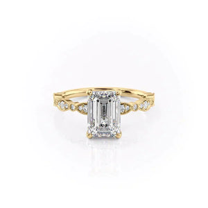The Jasmine Set With A 1 Carat Emerald Lab Diamond